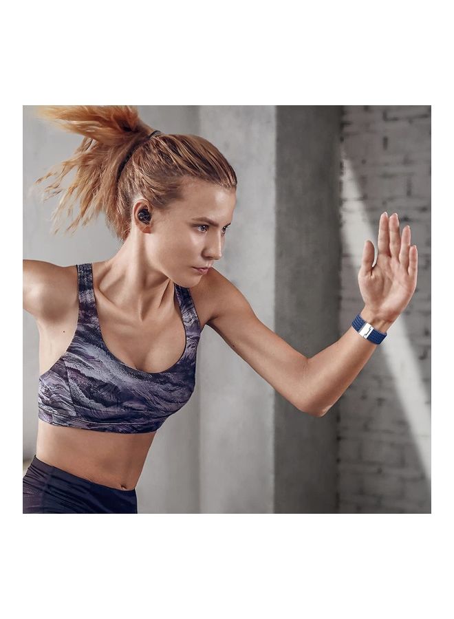 Rock Pow - Nylon Solo Loop Strap Compatible With Apple Watch 38/40/41mm SE /Series 7/6/5/4/3/2/1 Blue - Image 1