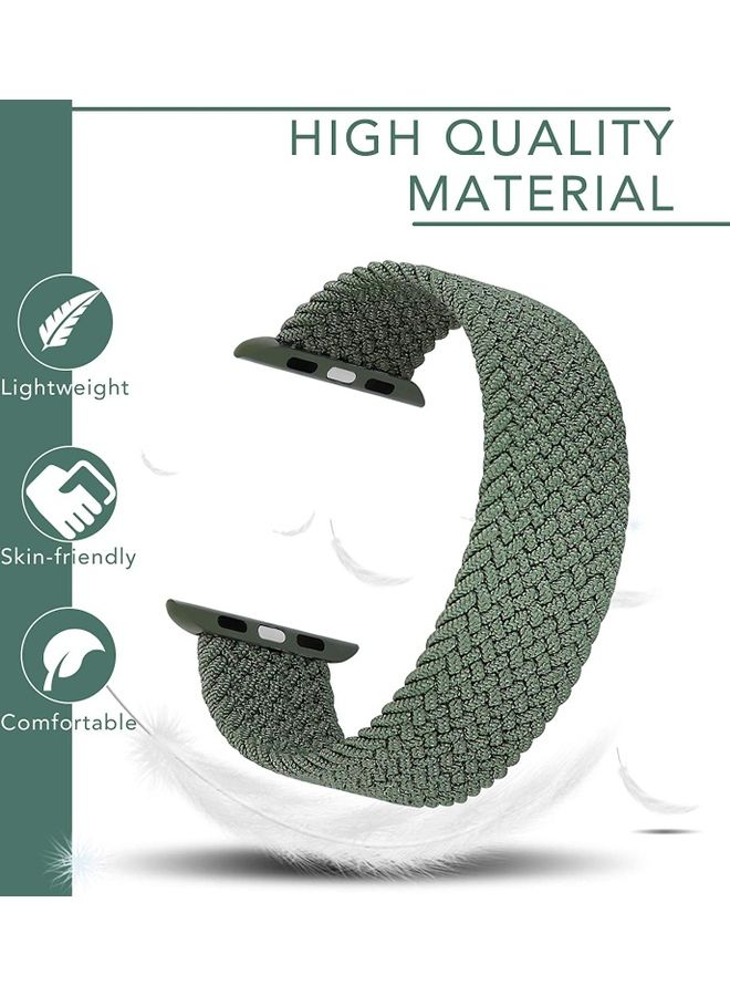 Rock Pow - Braided Solo Loop Stretchy Strap Compatible with Apple Watch Band SE 42/44mm iWatch Series 7/6/5/4/3/2/1 Multin Color - Image 1