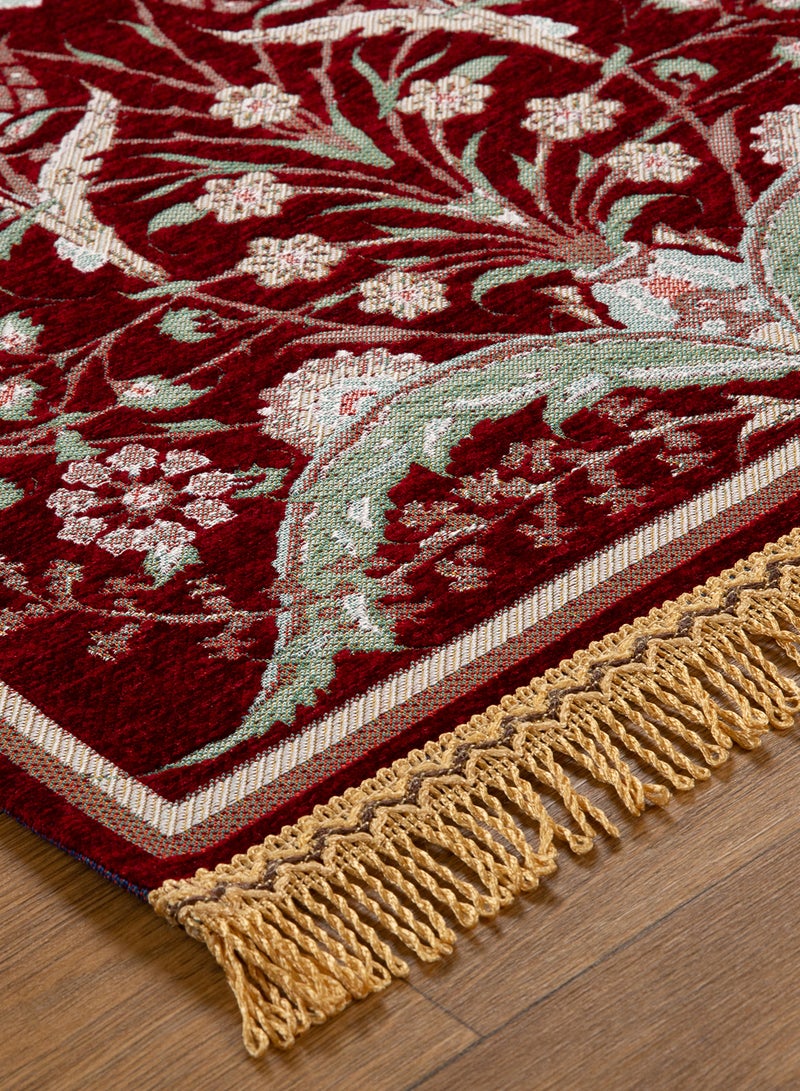 ايب اند فلو سجادة صلاة خير مزينة بطباعة بتصميم مميز وفاخر مستوحى من أجواء رمضان، من مواد عالية الجودة لديكور منزل عصري مثالي طراز 90R-Q2 أحمر 65 x 110سم - Image 3