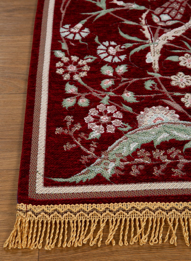 ايب اند فلو سجادة صلاة خير مزينة بطباعة بتصميم مميز وفاخر مستوحى من أجواء رمضان، من مواد عالية الجودة لديكور منزل عصري مثالي طراز 90R-Q2 أحمر 65 x 110سم - Image 4