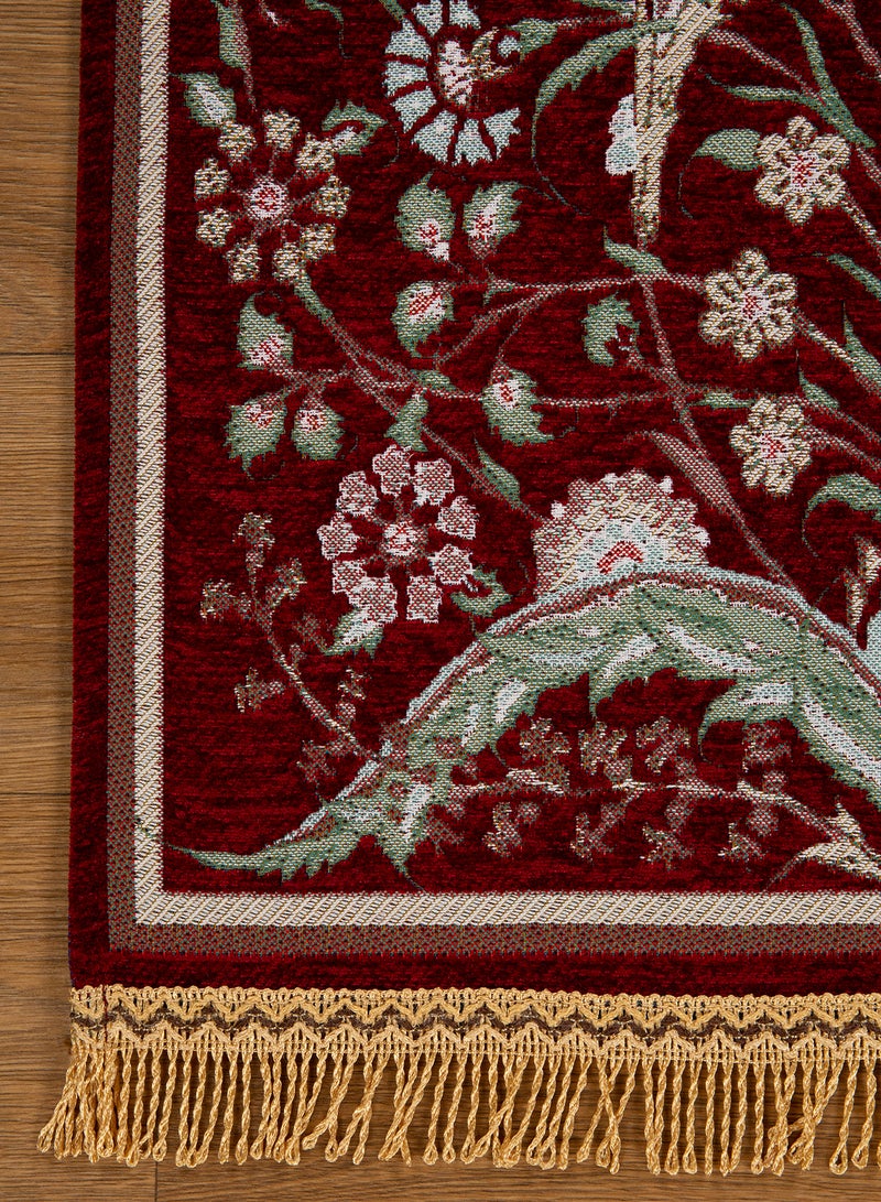 ايب اند فلو سجادة صلاة خير مزينة بطباعة بتصميم مميز وفاخر مستوحى من أجواء رمضان، من مواد عالية الجودة لديكور منزل عصري مثالي طراز 90R-Q2 أحمر 65 x 110سم - Image 5