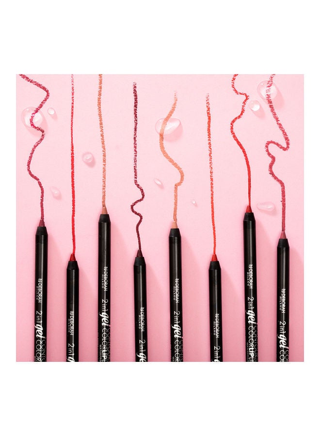 DEBORAH MILANO - 2 in 1 Waterproof Gel Contour & Color Lipliner 07 True Red - Image 1