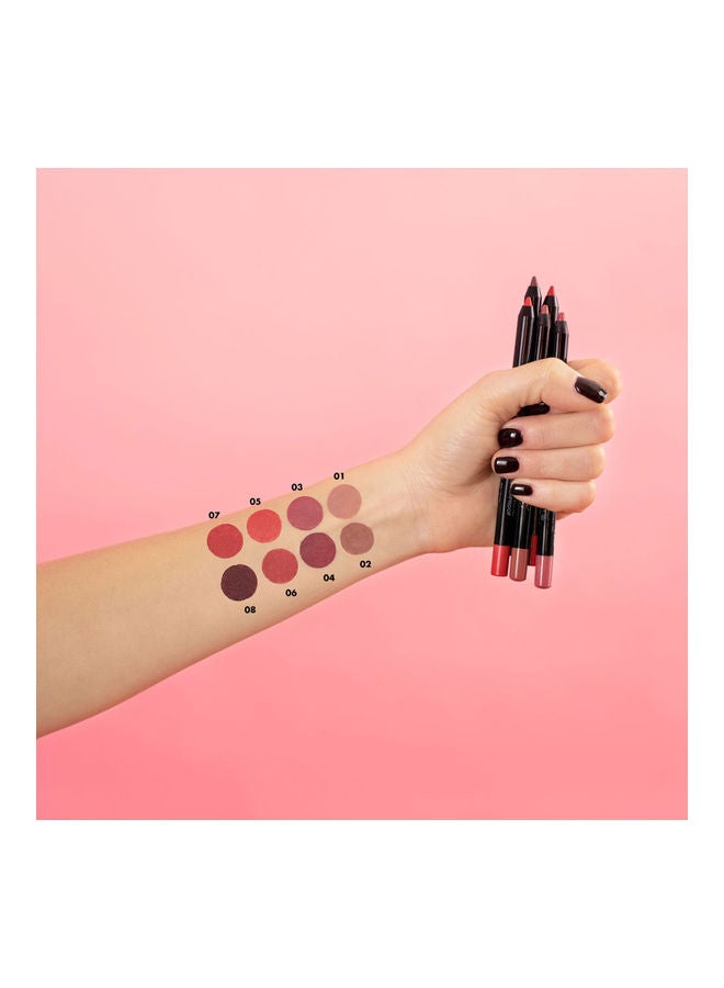 DEBORAH MILANO - 2 in 1 Waterproof Gel Contour & Color Lipliner 07 True Red - Image 1