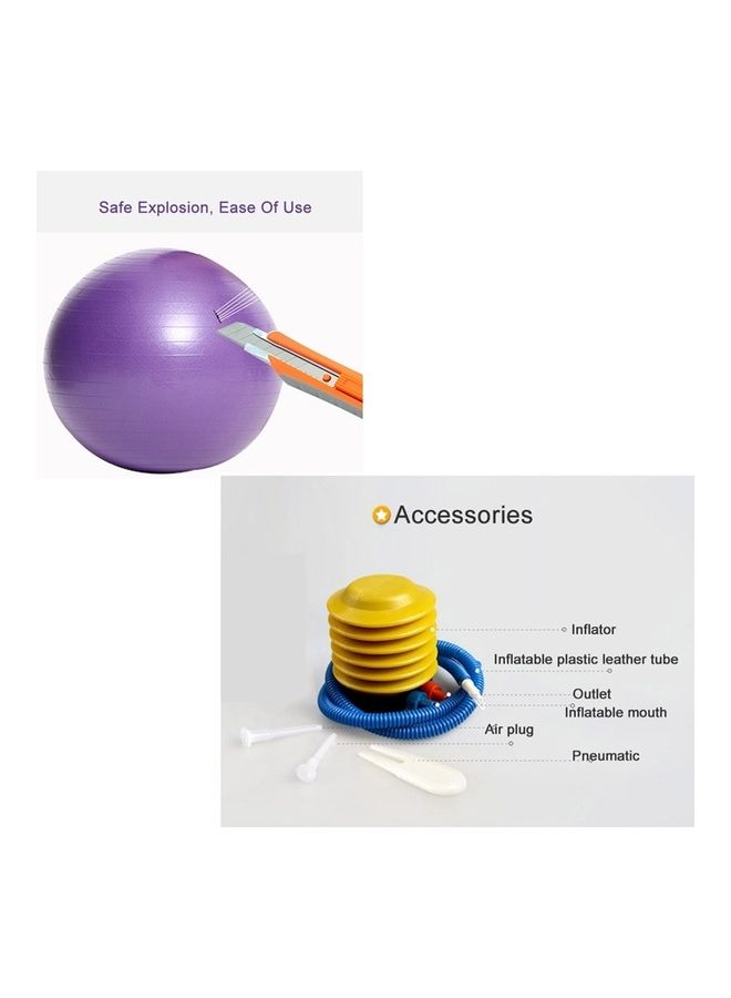 فيد كرة كبيرة وسميكة لتمارين اليوغا واللياقة البدنية مناسبة للنساء الحوامل ومقاومة للانفجار وآمنة على البيئة 75سم - Image 3