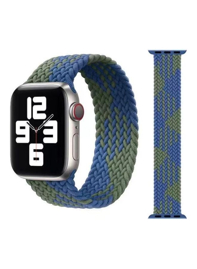Rock Pow - Braided Solo Loop Stretchy Strap Compatible with Apple Watch Band SE 40/38mm iWatch Series 7/6/5/4/3/2/1 Lime - Image 1