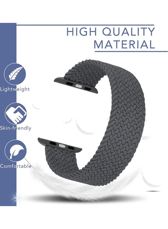 Rock Pow Braided Solo Loop Stretchy Strap Compatible with Apple Watch Band SE 42/44mm iWatch Series 7/6/5/4/3/2/1 pistachio  - Image 2