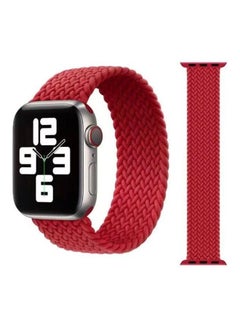 Braided Solo Loop Stretchy Strap Compatible with Apple Watch Band SE 40/38mm iWatch Series 7/6/5/4/3/2/1 Bright orange