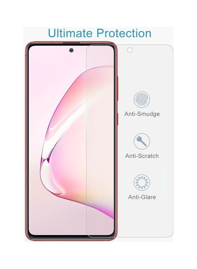 BGM 10 Piece Half-screen Transparent Tempered Glass Film for Samsung Galaxy A81 Clear - Image 4