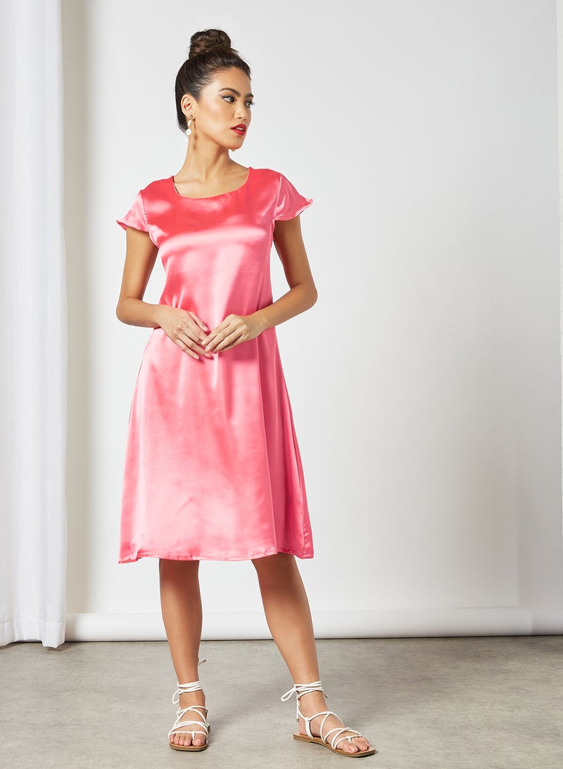 Aila - Casual Dress Fuchsia - Image 1