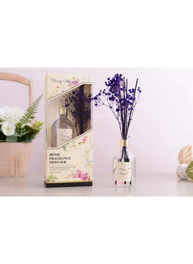 Pan Home Cherry Blossom Reed Diffuser Purple 100ml - Image 2
