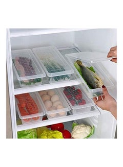 AIWANTO 2-Piece Food Storage Container Organizer with Removable Drain Tray To Keep Fresh for Fruits, Vegetables, Meat and Fish Clear 29.5cm  - Image 3