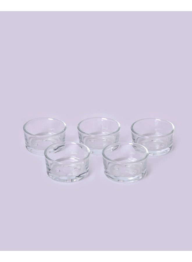 5-Piece Tria Tealight Holder Set Clear 4.6x2.5cm - v1632125319/N46006448A_1