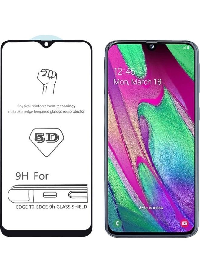BGM 9H 5D Full Screen Tempered Glass Film for Galaxy A40 Clear - Image 1
