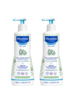 Mustela Pack Of 2 Gentle Baby Cleansing Gel, 500ml  - Image 1