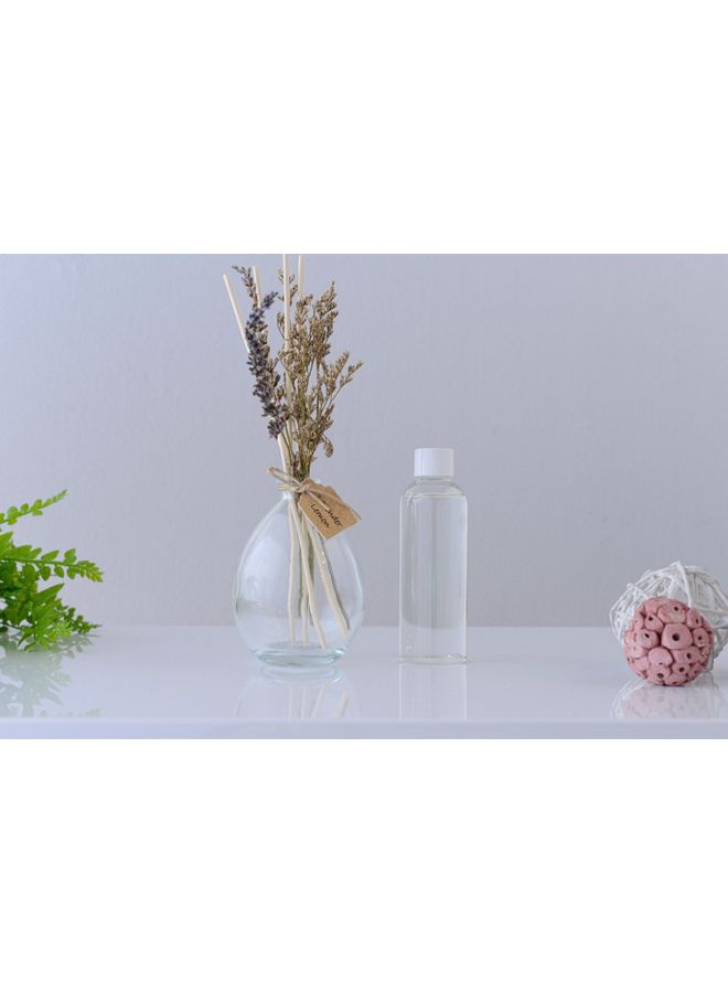 Pan Home Lemon Lavender Reed Diffuser With Refil Oil| clear|Aromatic Clear 11.6 x7.8x 23cm - Image 1