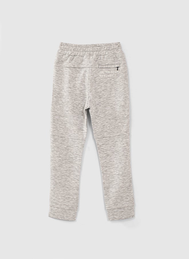 IKKS - Elasticated Drawstring Joggers Grey - Image 1