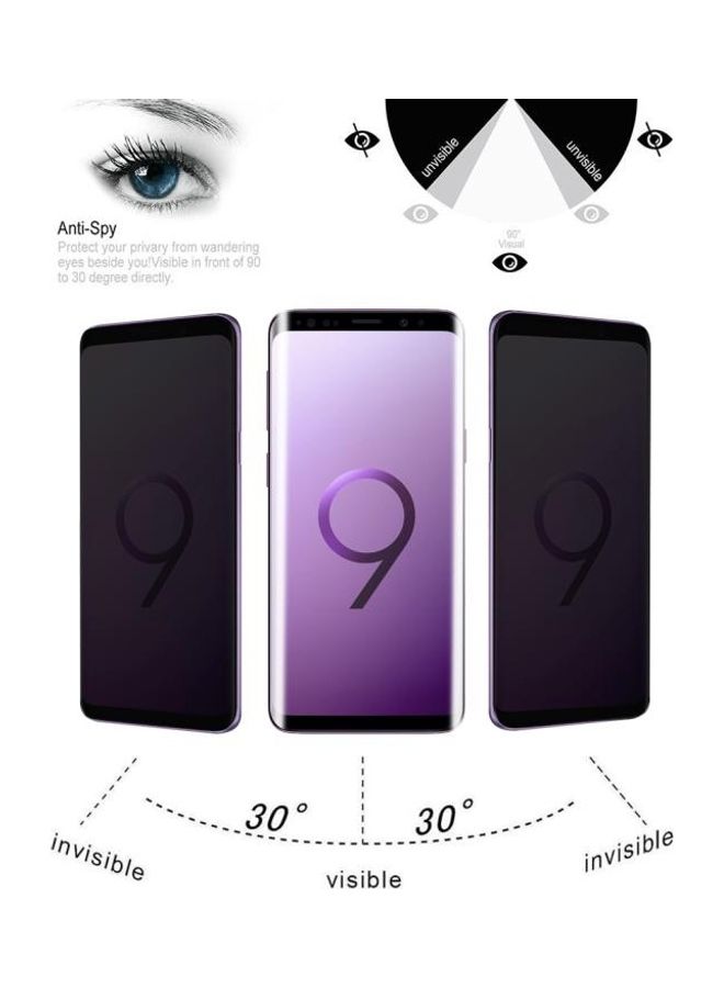 بي جي إم لاصقة حماية للشاشة من الزجاج المقوى مضادة للوهج بدرجة صلابة 9 ودرجة انحناء 3 مقاس 0.26 مم لهاتف سامسونج جالاكسي S9+ شفاف - Image 4