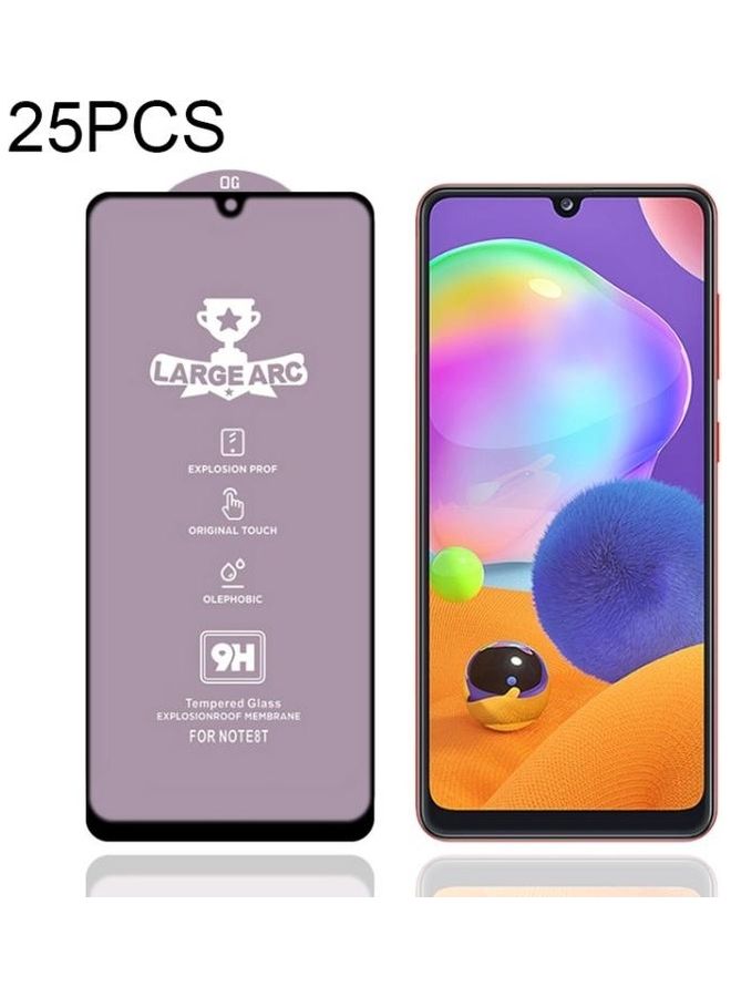 بي جي إم مجموعة لاصقات حماية للشاشة من الزجاج المقوى لهاتف سامسونج جالاكسي A31 مكونة من 25 قطعة لون شفاف - Image 1