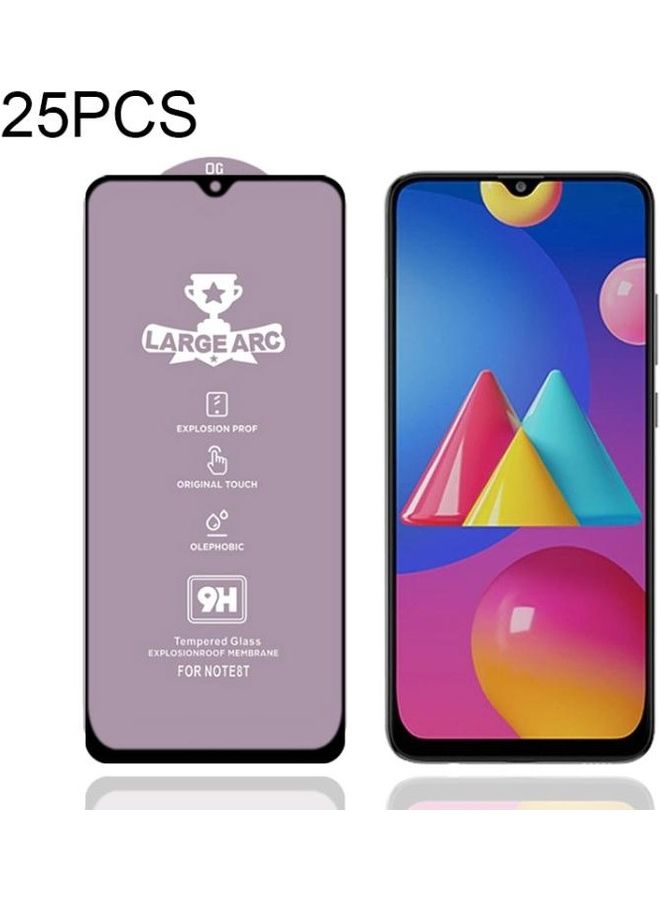 بي جي إم مجموعة لاصقات حماية للشاشة من الزجاج المقوى لهاتف سامسونج جالاكسي M02s مكونة من 25 قطعة لون شفاف - Image 1