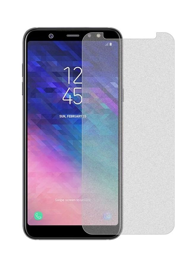 BGM 10 Piece Non-Full Matte Frosted Tempered Glass Film for Galaxy A6 Plus(2018) Clear - Image 2