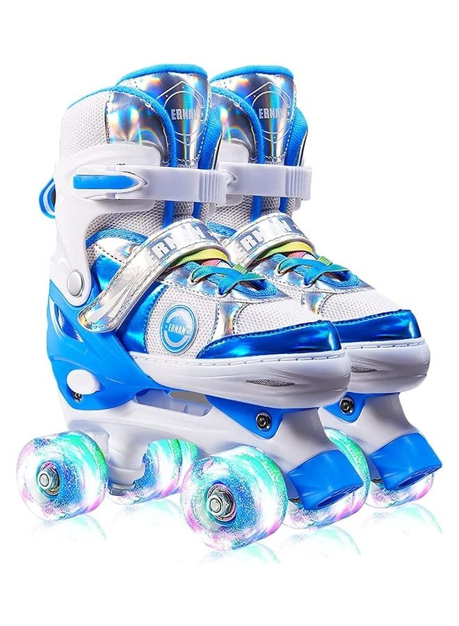 MissTiara 8-Wheels Illuminating Adjustable Roller Skates For Kids US 12J-2  - Image 1