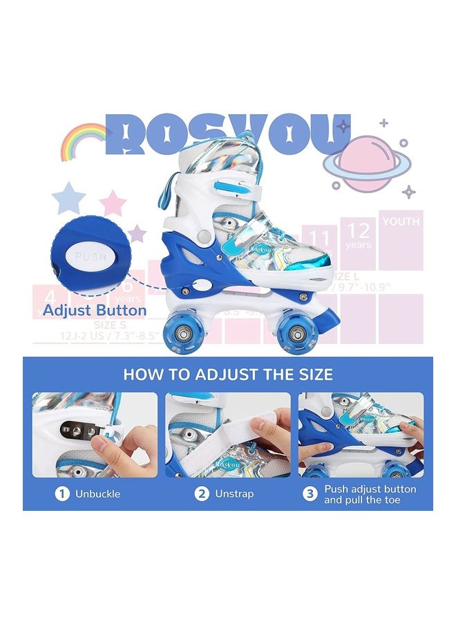 MissTiara 8-Wheels Illuminating Adjustable Roller Skates For Kids US 12J-2  - Image 2