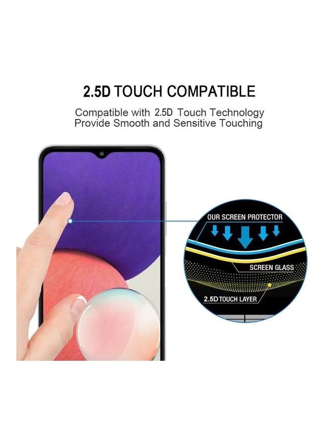BGM Full Cover Screen And Glue Protective  Tempered Glass Film For Samsung Galaxy A22 5G Clear - Image 5