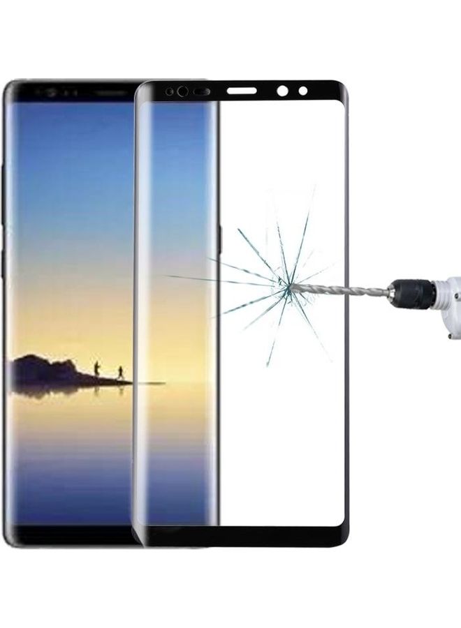 BGM Surface Hardness 3D Curved Silk-Full Tempered Glass Screen Protector For Samsung Galaxy Note 8 Clear/Black - Image 2