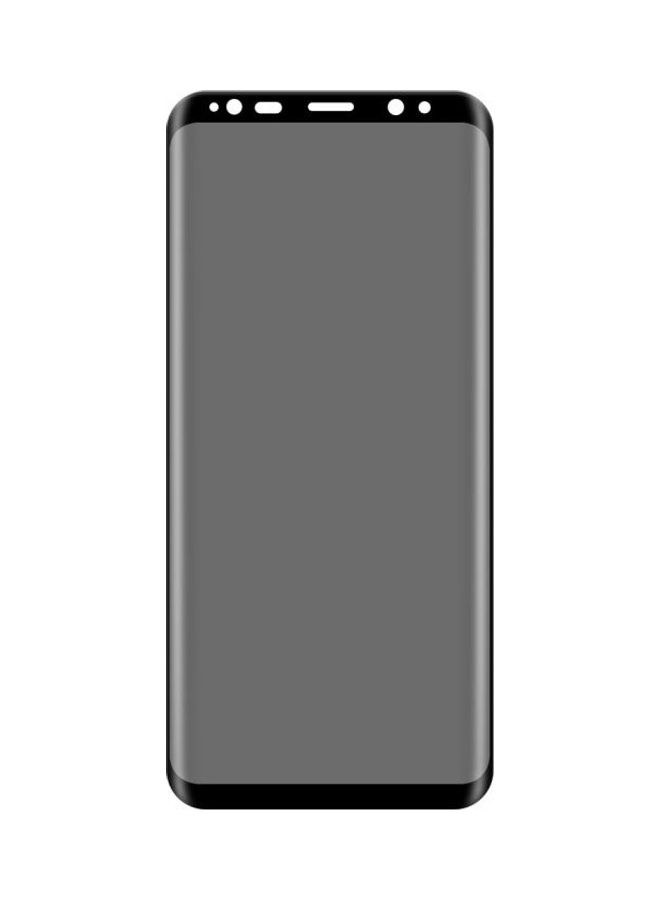 BGM Surface Hardness 3D Curved Privacy Anti-Glare Silk-Screen Full Screen Tempered Glass Protector For Samsung Galaxy S8 Plus G9550 Clear/Black - Image 3