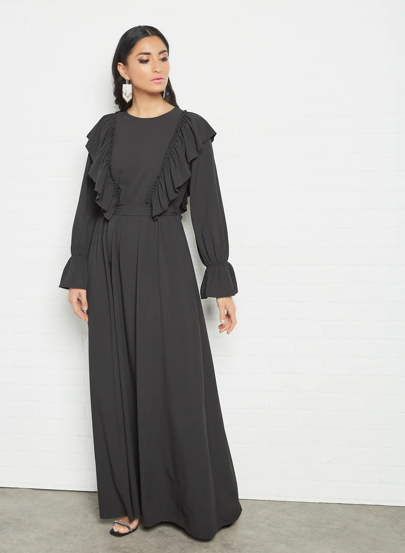 ديزيرت كوف فاشون Ruffle Detail Maxi Dress