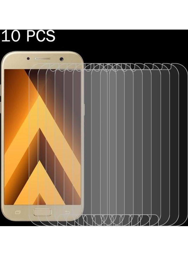 BGM 10-Piece 9H Surface Hardness 2.5D Explosion-Proof Tempered Glass Non-Full Screen Protector For Samsung Galaxy A3 (2017) Clear - Image 1