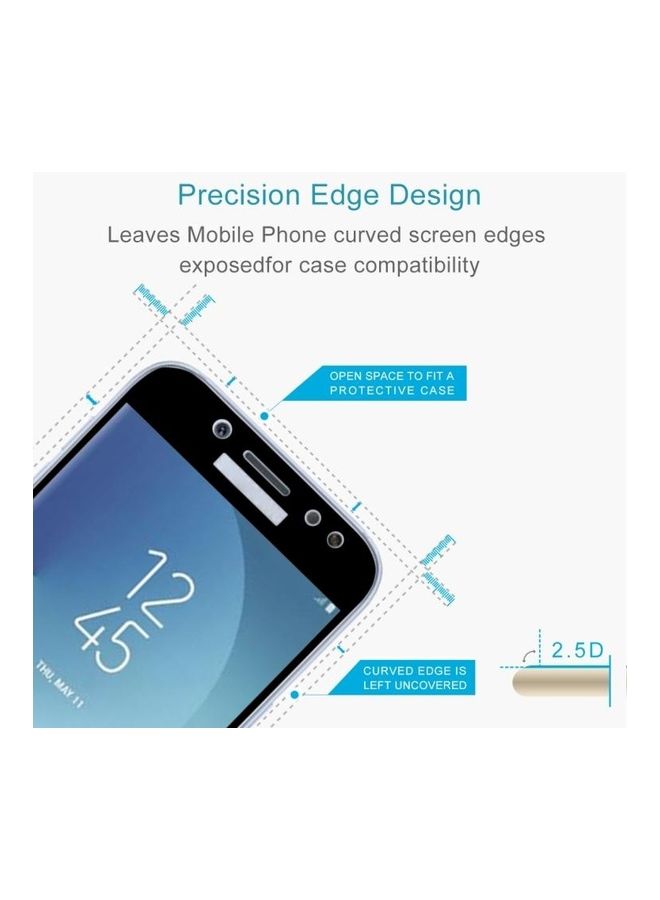 BGM 0.26mm 9H Surface Hardness 2.5D Curved Silk Full Tempered Glass Screen Protector For Samsung Galaxy J5 (2017) (EU Version) Clear/Black - Image 2