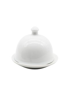 Round Shaped Butter Dish With Cover White 9.5x9x7.5cm - v1632134474/N50677597A_1