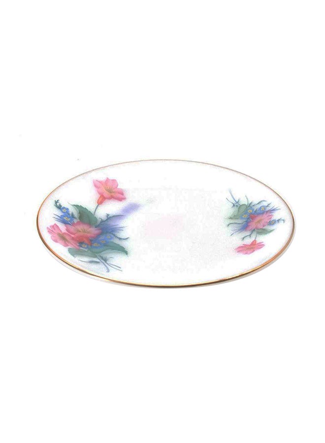 Flower Designed Dinner Plate Multicolour 7inch