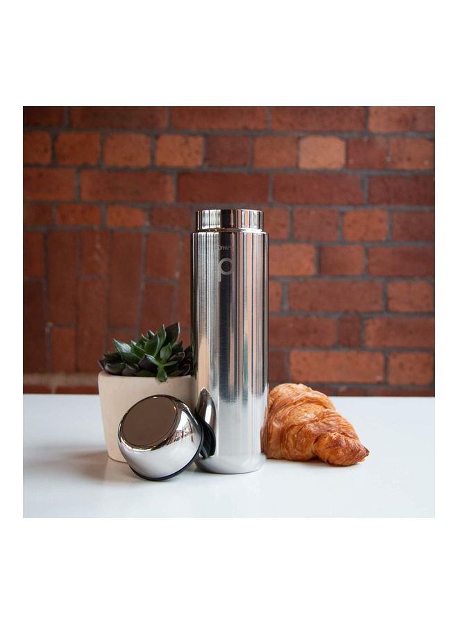 GRUNWERG Drinkpod Vacuum Insulated Capsule Flask Silver - Image 3