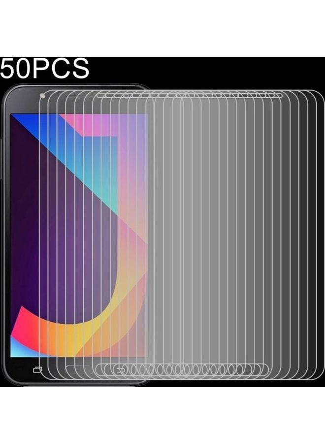 بي جي إم مجموعة لاصقات حماية للشاشة 2.5D مصنوعة من الزجاج المقوى بدرجة صلابة 9H لهاتف سامسونج جالاكسي J7 نيو/ J701 مكونة من 50 قطعة شفاف - Image 1