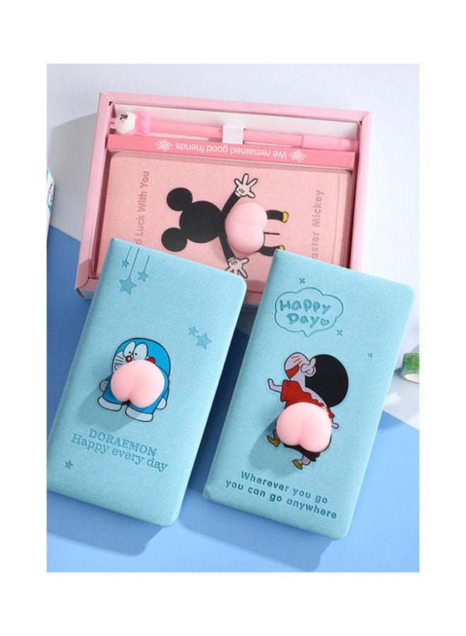 Arabest - Crayon Shin-Chan Creative Cartoon Student Notepad Pen Set Blue - Image 1