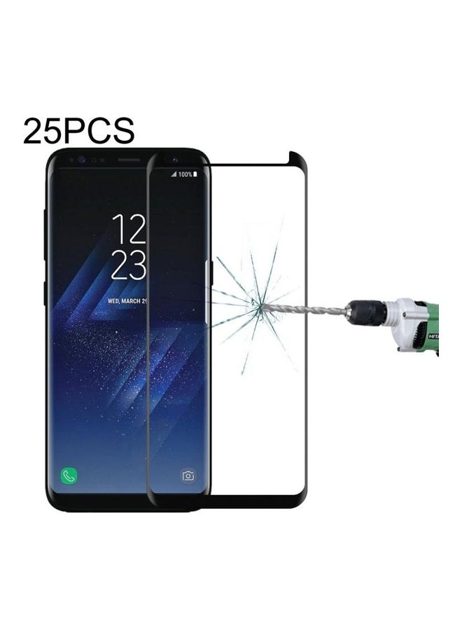 BGM 25-Piece Curved Tempered Glass Screen Protector Set For Samsung Galaxy S8 Black/Clear - Image 1