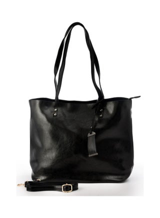 Textured Top Handle Satchel Black - v1632135957/N50964889A_1