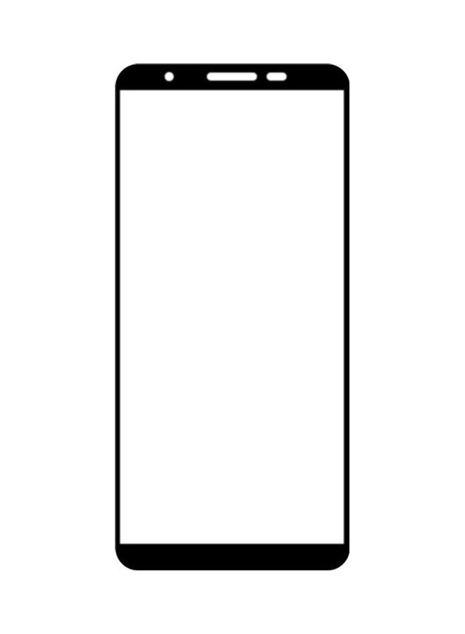 بي جي إم لاصقة حماية للشاشة من الزجاج المقوى بتغطية كاملة متوافقة مع هاتف سامسونج جالاكسي A01 كور شفاف/أسود - Image 2