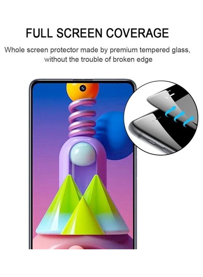 BGM Pack Of 25 Tempered Glass Full Screen Protectors For Samsung Galaxy M51 Clear/Black - Image 3