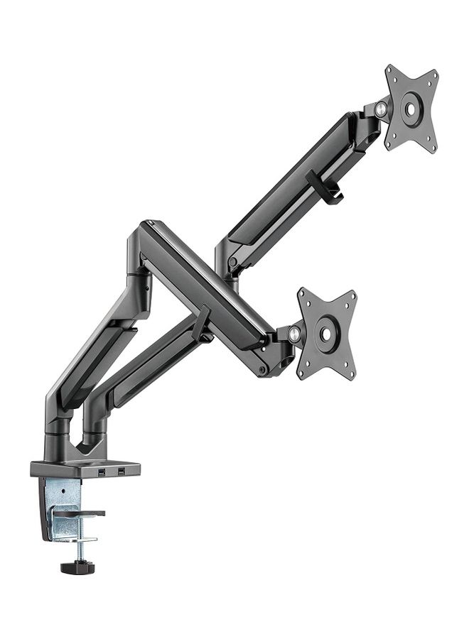 NAVODESK - Monitor Desk Mount With Gas Spring Tech And USB Hub Midnight Grey Midnight Grey - Image 1