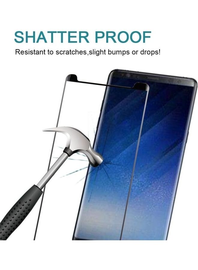 BGM 3D Curved Tempered Glass Screen Protector For Samsung Galaxy Note 8 Clear/Black - Image 4