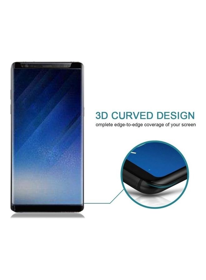 BGM 3D Curved Tempered Glass Screen Protector For Samsung Galaxy Note 8 Clear/Black - Image 5