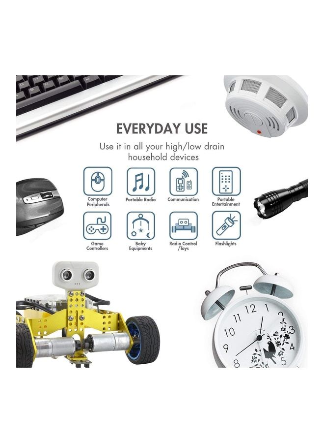 DMK Power 2800.0 mAh 16-Piece Rechargeable High Capacity AA Batteries 1.2V White - Image 5