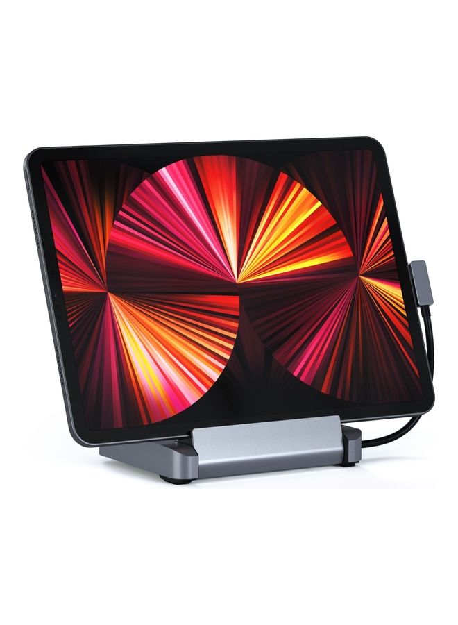 SATECHI Aluminum Stand And Hub For iPad Pro Grey - Image 3