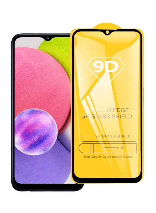 BGM 9D Full Glue Screen Tempered Glass Film Protector For Samsung Galaxy A03s Clear/Black - Image 1