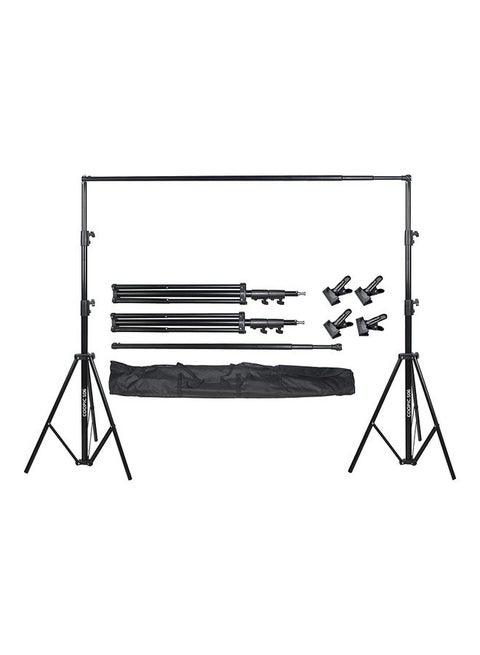 Heavy Duty Adjustable Backdrop Support Photography Studio Video Stand Black