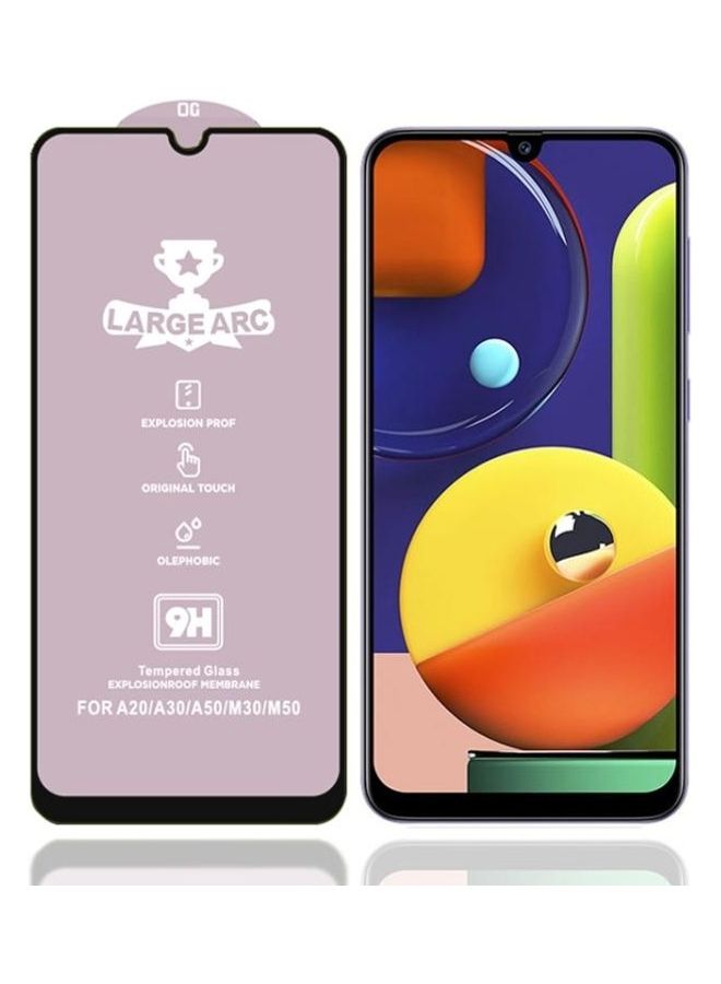 بي جي إم مجموعة لاصقات حماية للشاشة عالية الوضوح من الزجاج المقوى بدرجة صلابة 9H لهاتف سامسونج جالاكسي A50S من 25 قطعة شفاف - Image 2