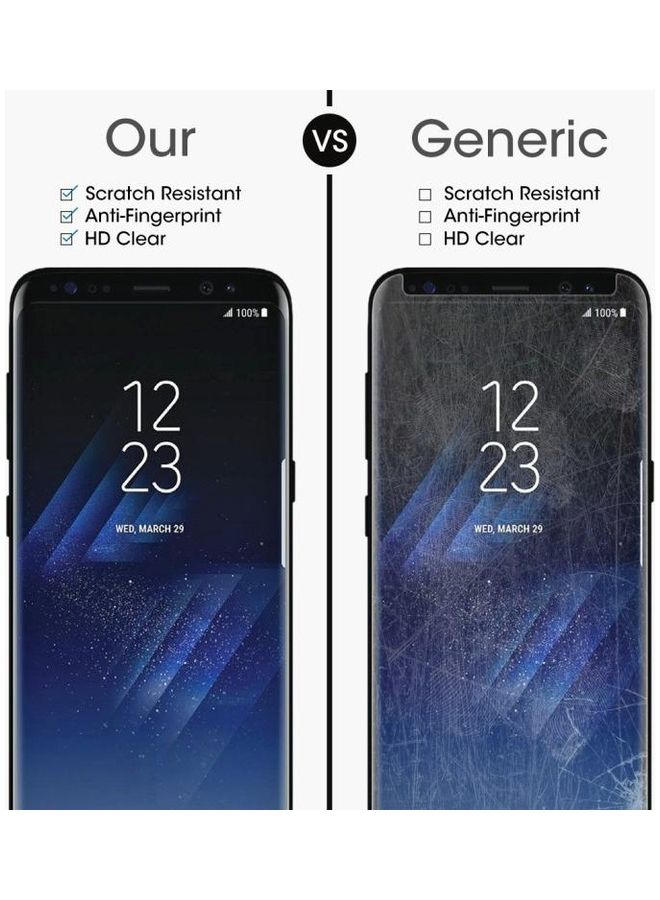 بي جي إم Curved Tempered Glass Film For Samsung Galaxy S8/G950 Clear - Image 3